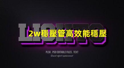 2w穩壓管高效能穩壓解決方案的終極指南