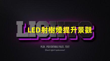 LED射樹燈提升景觀亮度與氛圍的最佳選擇