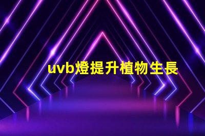 uvb燈提升植物生長的秘密武器