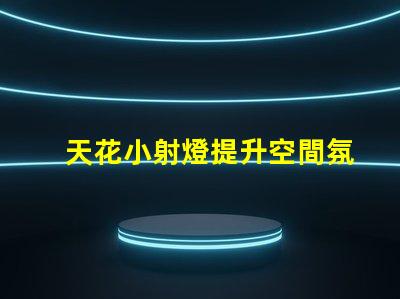 天花小射燈提升空間氛圍的照明選擇