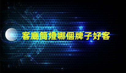 客廳筒燈哪個牌子好客廳照明品牌選擇指南