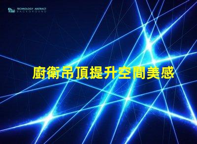 廚衛吊頂提升空間美感與實用性的設計選擇