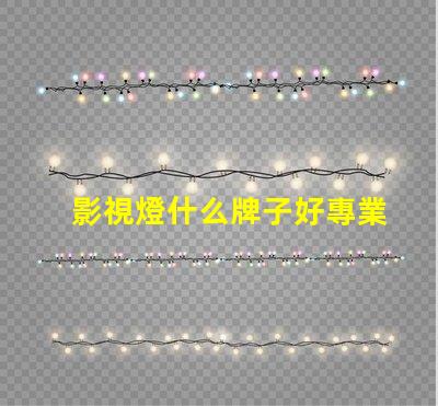 影視燈什么牌子好專業影視燈品牌推薦與比較