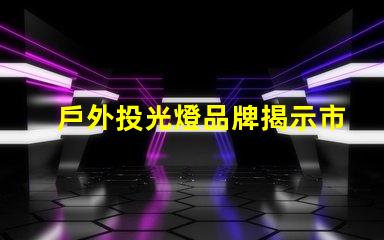 戶外投光燈品牌揭示市場領先品牌的秘密