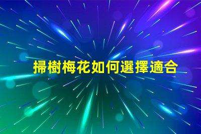 掃樹梅花如何選擇適合的LED照明方案