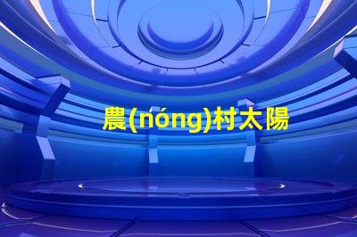 農(nóng)村太陽(yáng)能路燈多少錢一套價(jià)格揭秘與性能分析