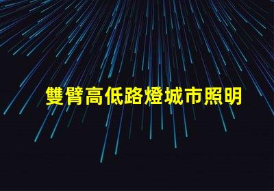 雙臂高低路燈城市照明新選擇,您準備好了嗎