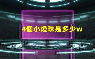 4個小燈珠是多少w