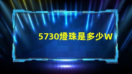 5730燈珠是多少W一顆？
