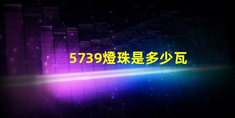 5739燈珠是多少瓦