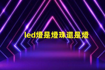 led燈是燈珠還是燈泡