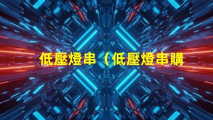 低壓燈串（低壓燈串購買指南）