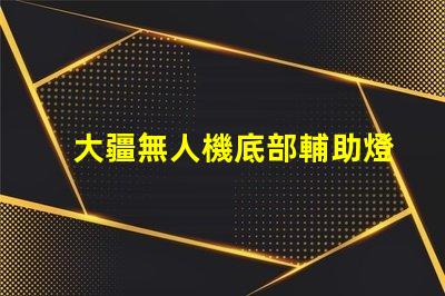 大疆無人機底部輔助燈珠,夜間照明必備嗎