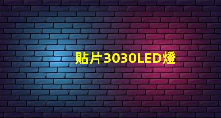 貼片3030LED燈珠哪個廠家質(zhì)量好3030的主要技術(shù)參數(shù)是什么